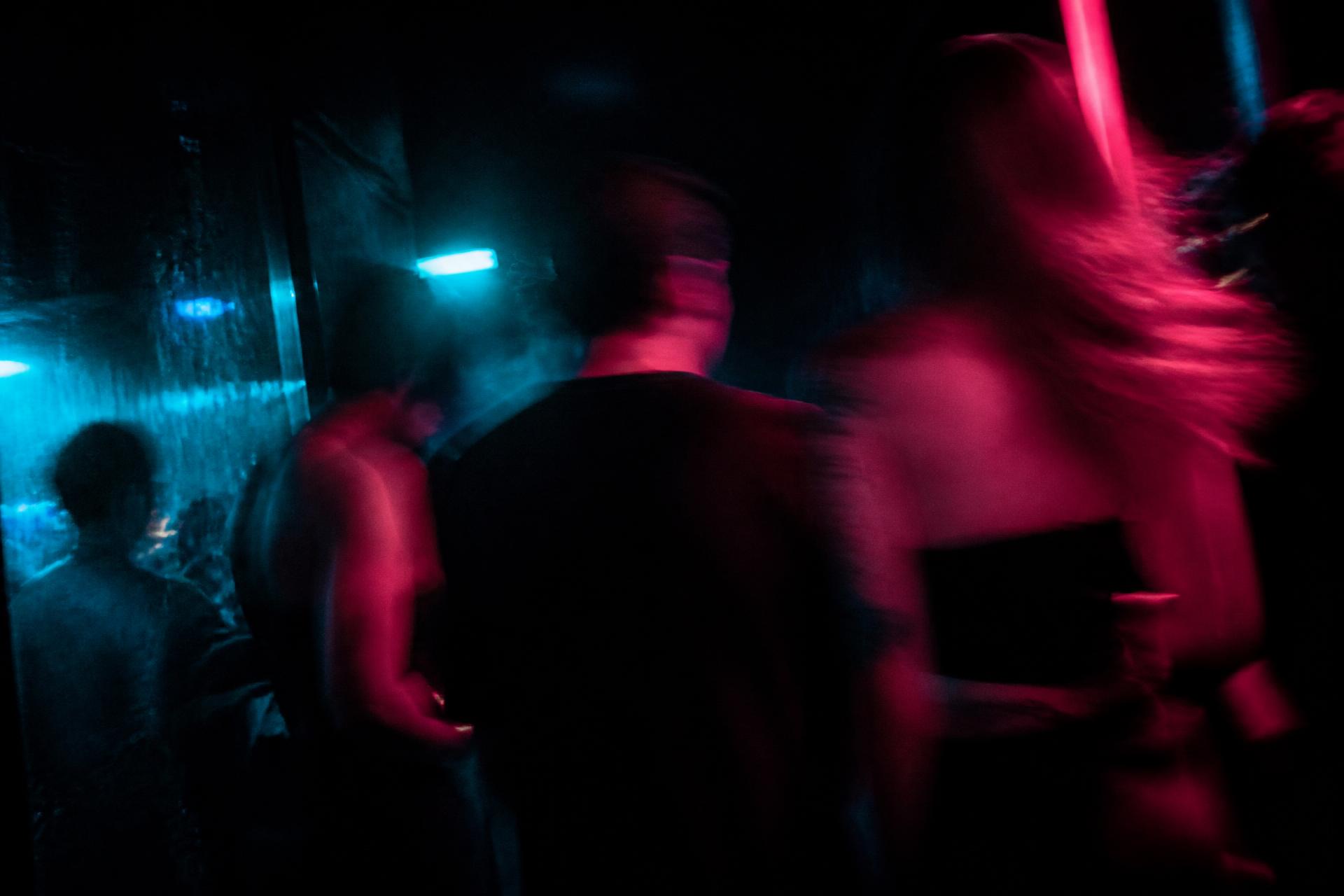 People moving together through the city